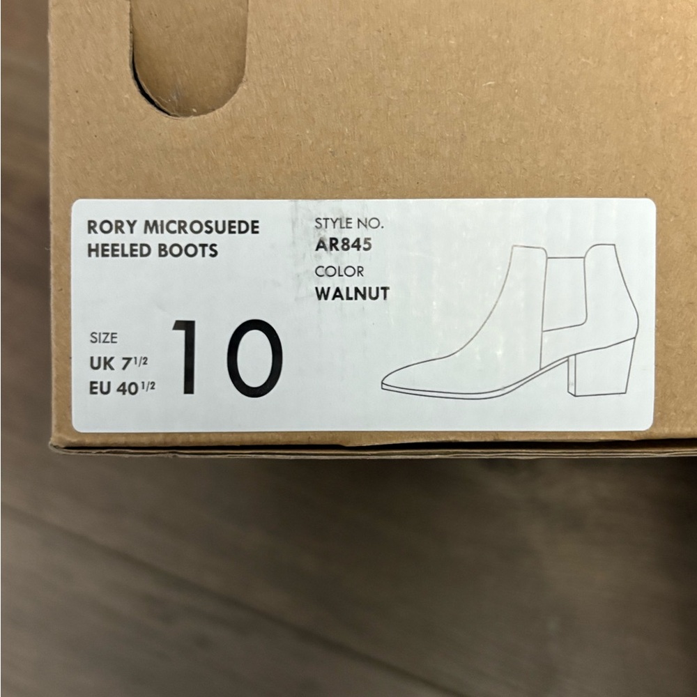NEW J.Crew Microsuede Walnut Heeled Boots Women’s Size 10 - Picture 10 of 10
